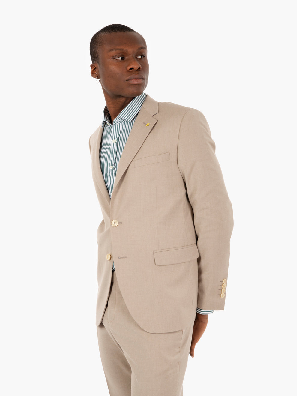 Abito poliviscosa beige