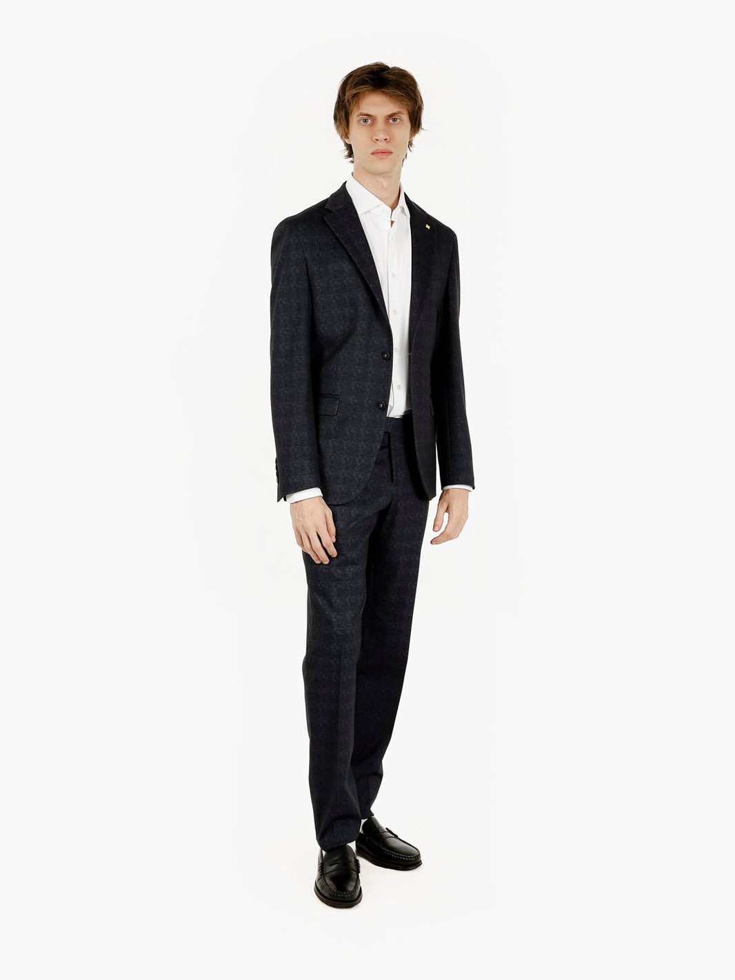 Abito stretch in misto viscosa blu