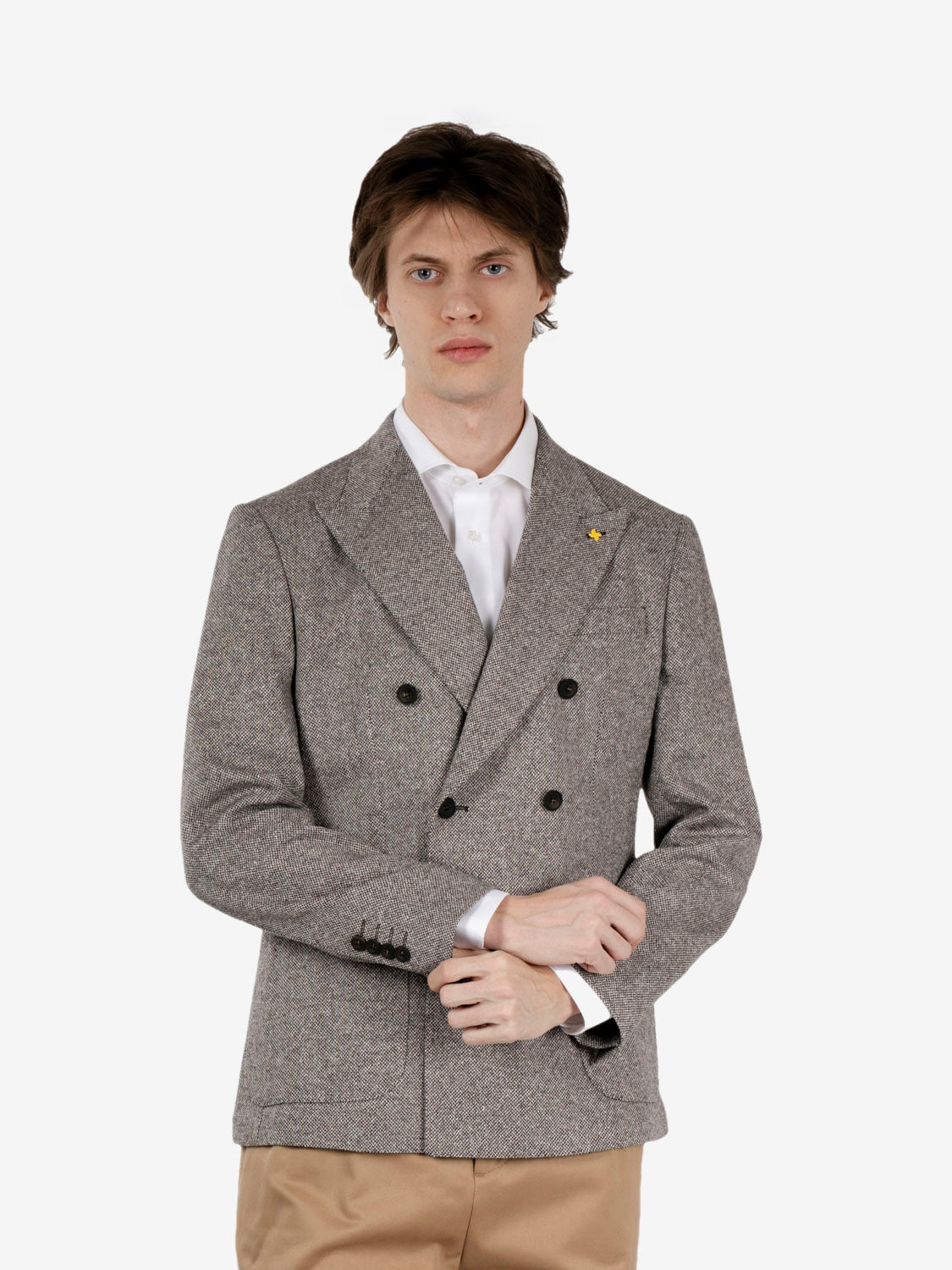 Blazer doppiopetto beige / moro