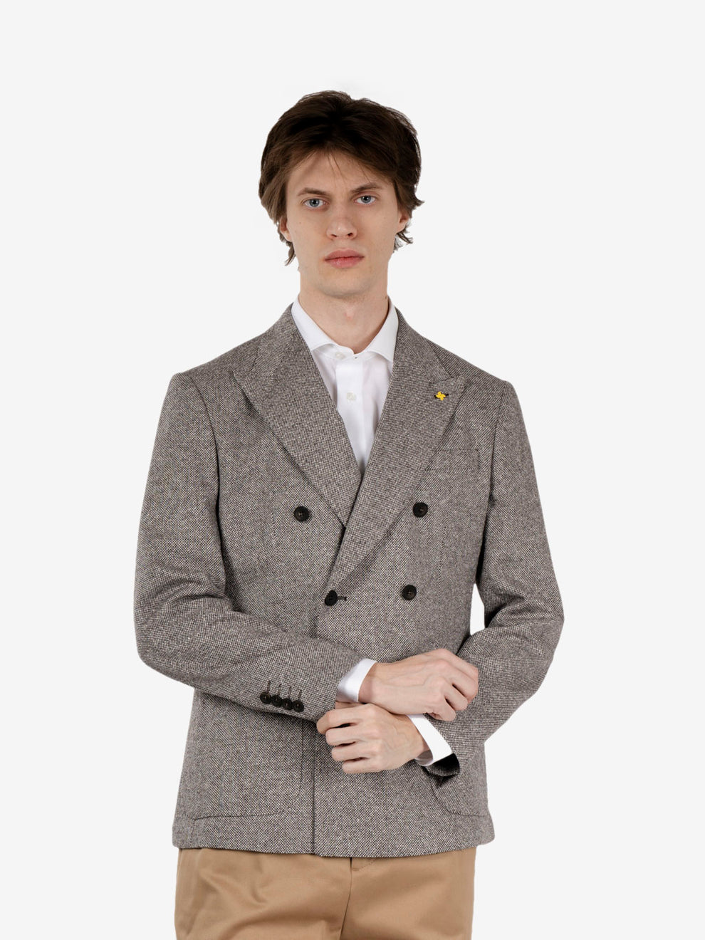 Blazer doppiopetto beige / moro