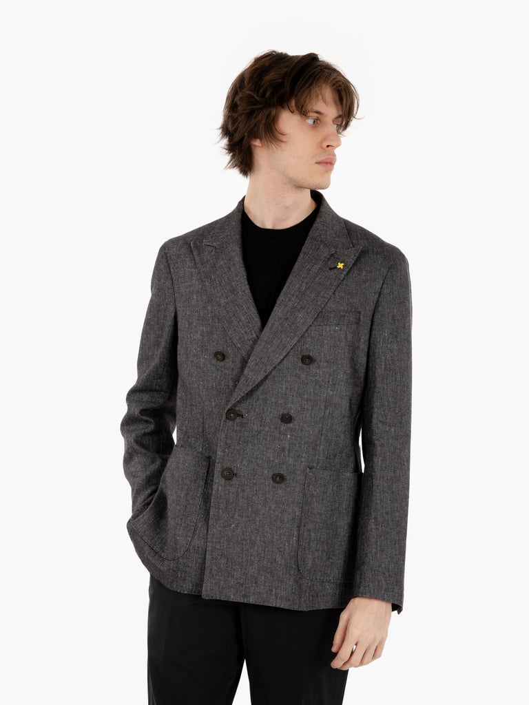 ALESSANDRO GILLES - Blazer doppiopetto denim black