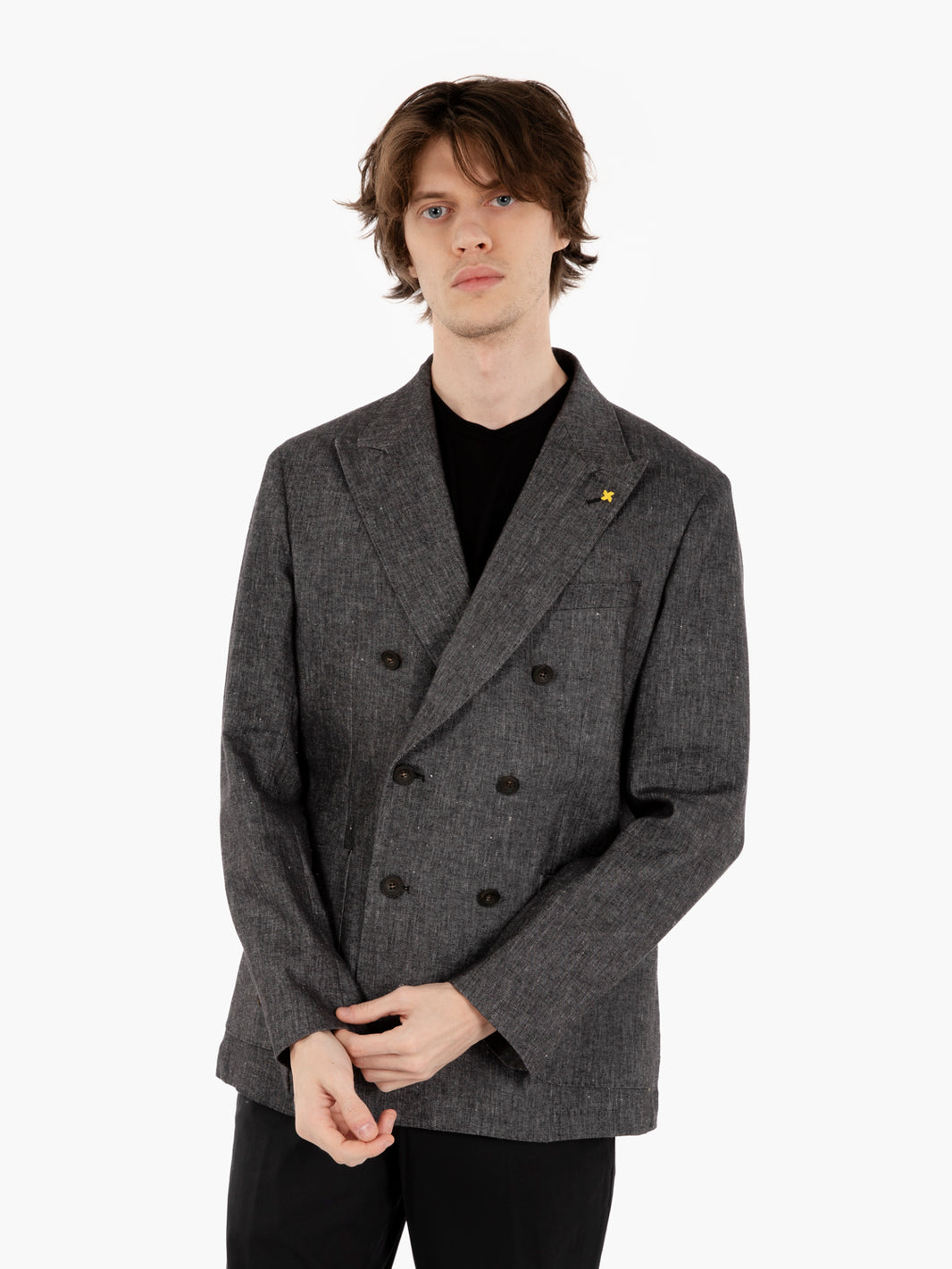 Blazer doppiopetto denim black