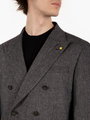 ALESSANDRO GILLES - Blazer doppiopetto denim black