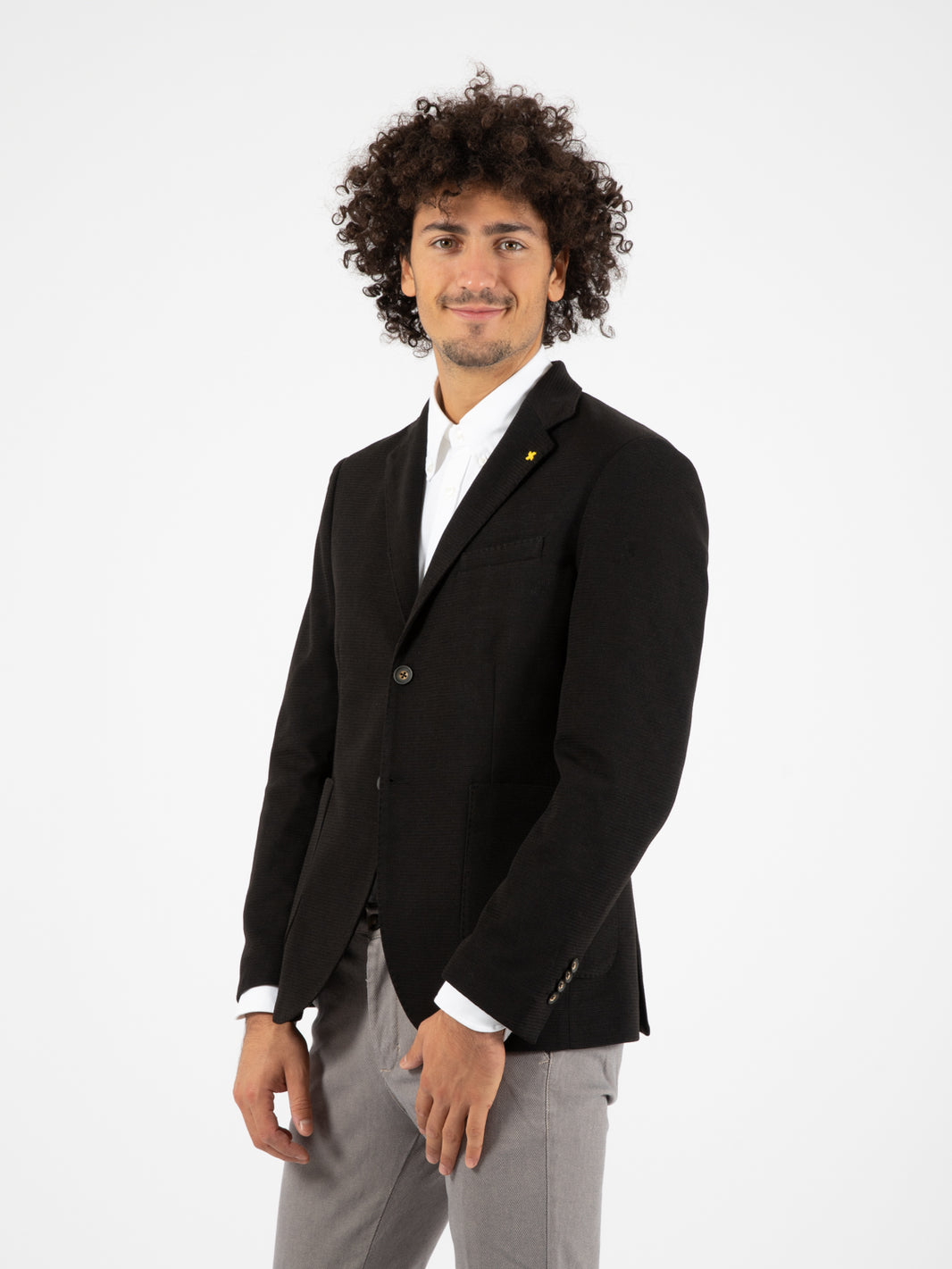Extra slim blazer in black Milano stitch