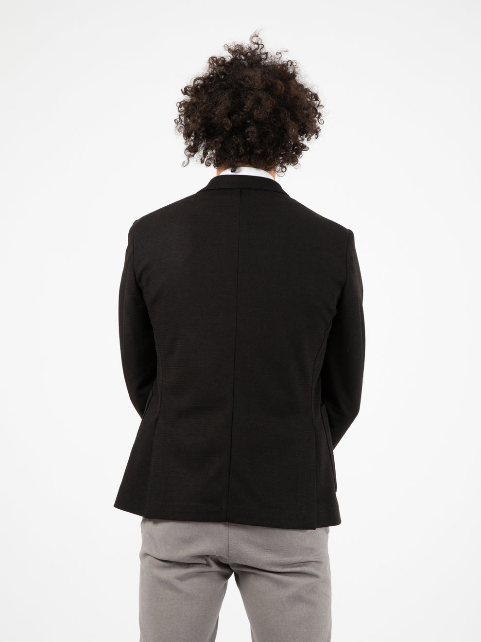 Extra slim blazer in black Milano stitch
