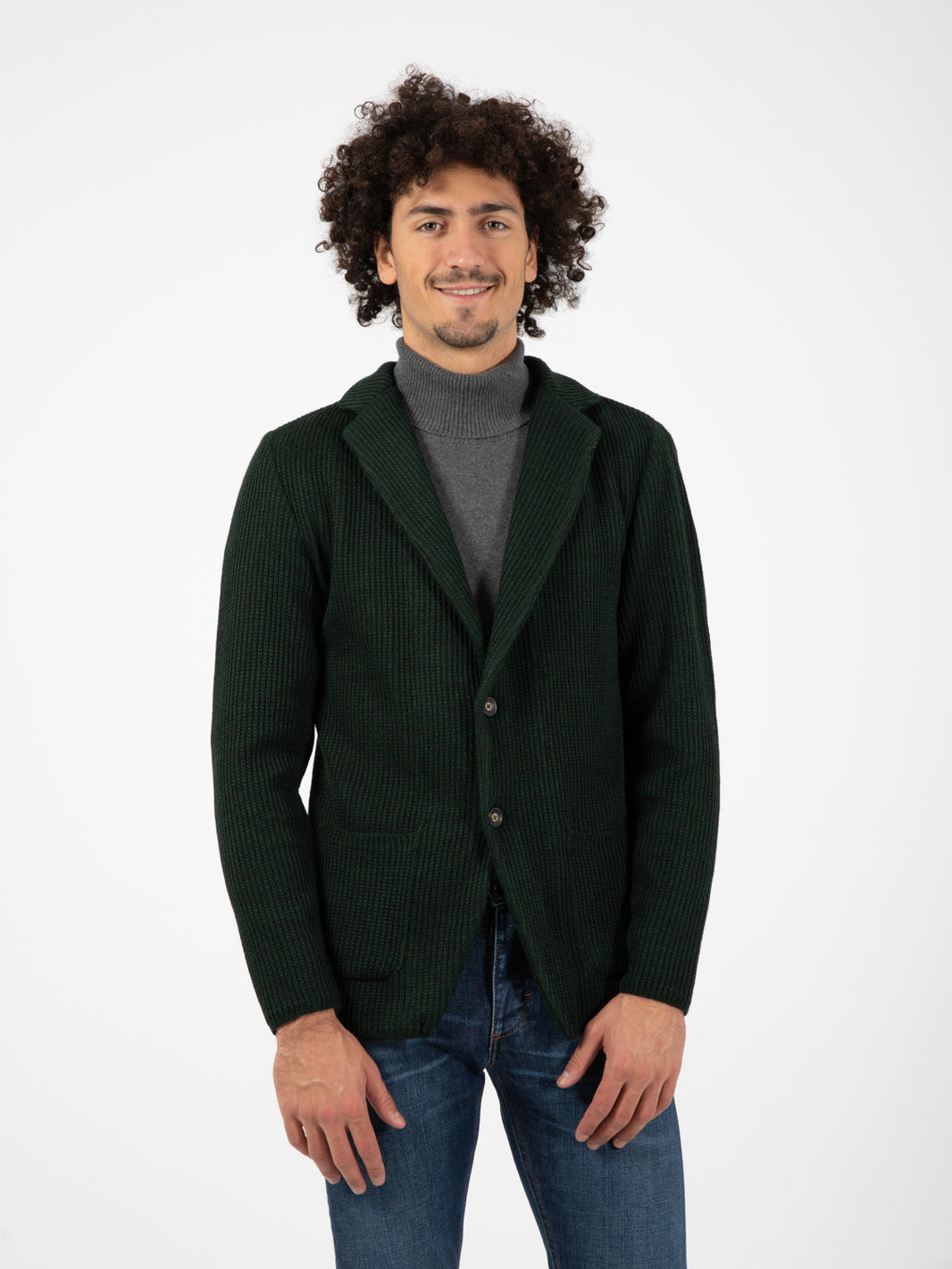 Green Knit Blazer