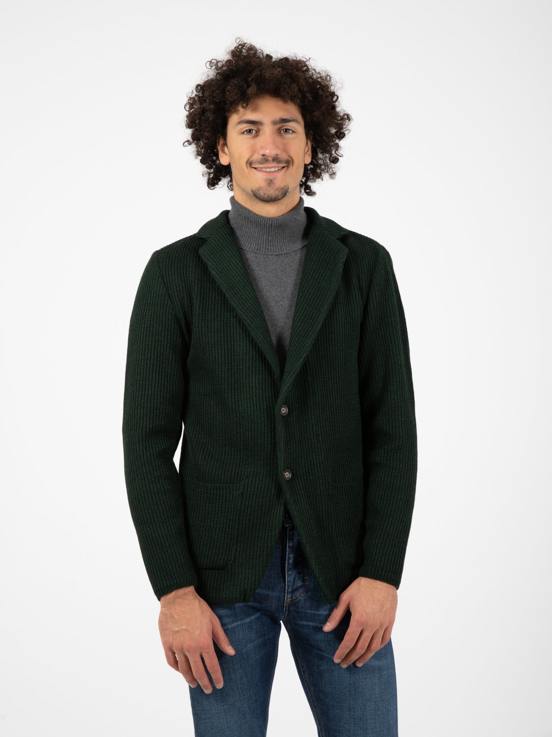 Green Knit Blazer