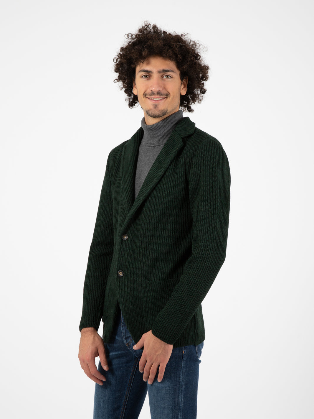 Green Knit Blazer