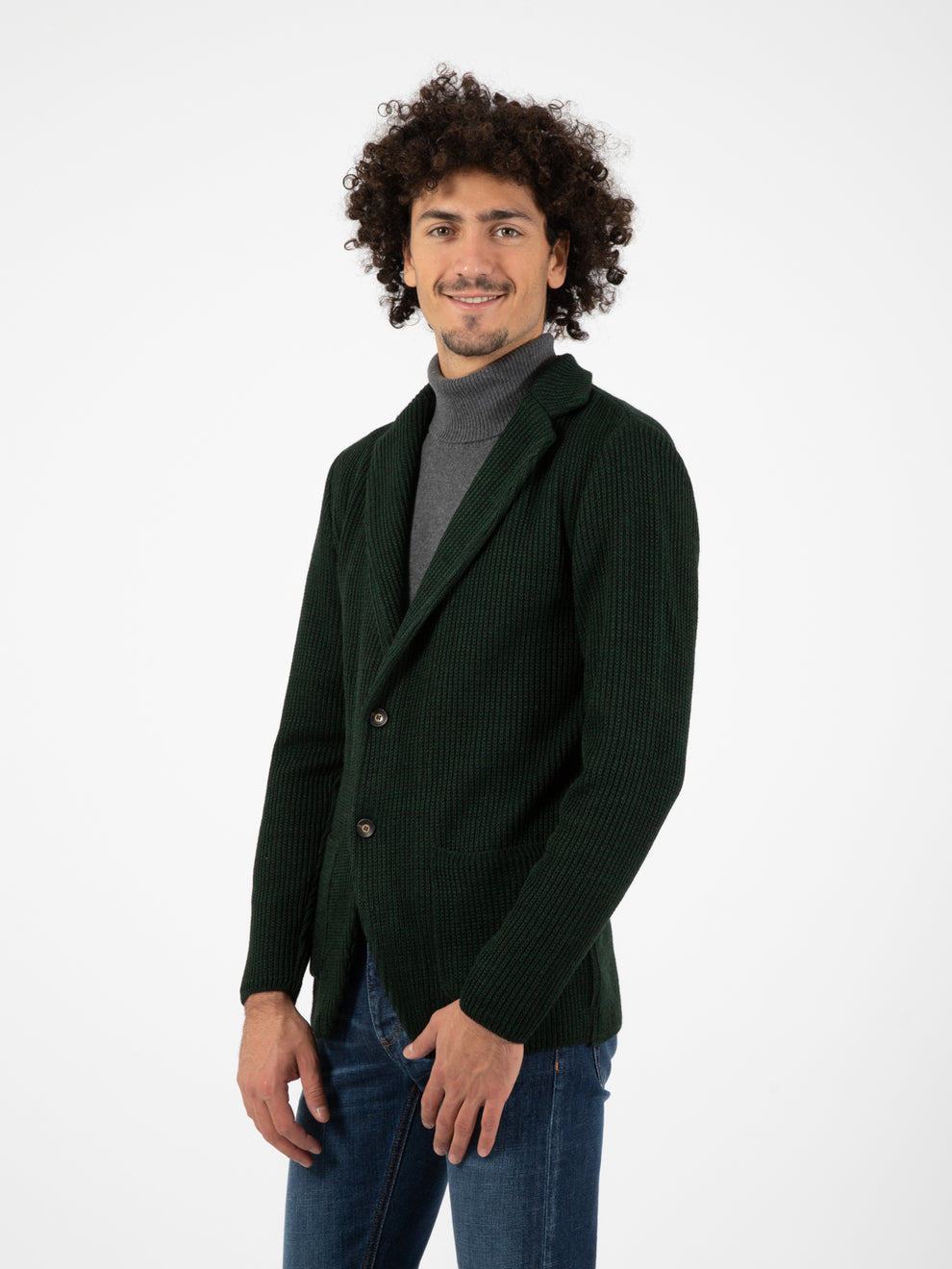 Green Knit Blazer