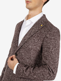 Blazer monopetto spinato bordeaux