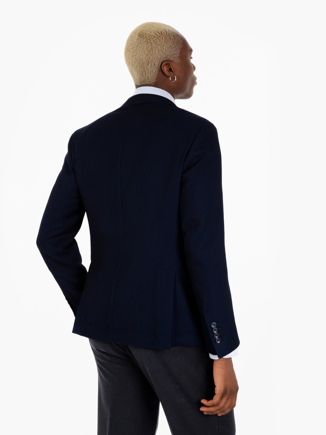Royal blue patterned blazer
