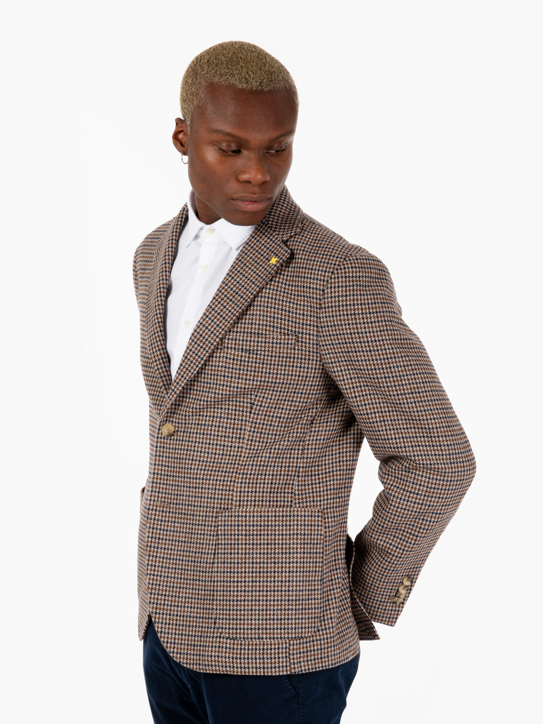 Dark Brown / Blue Prince of Wales Blazer