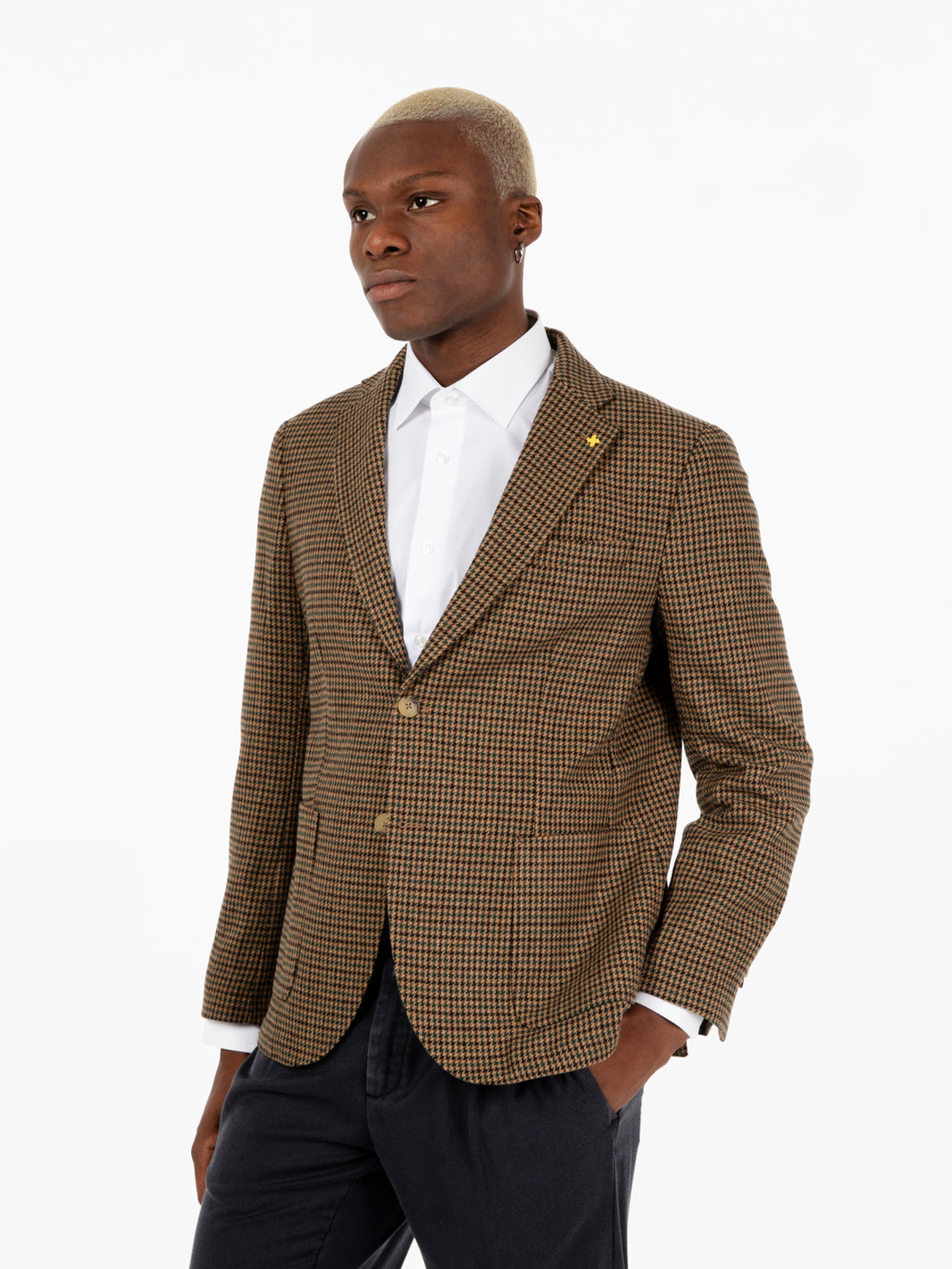 Dark Brown/Green Prince of Wales Blazer