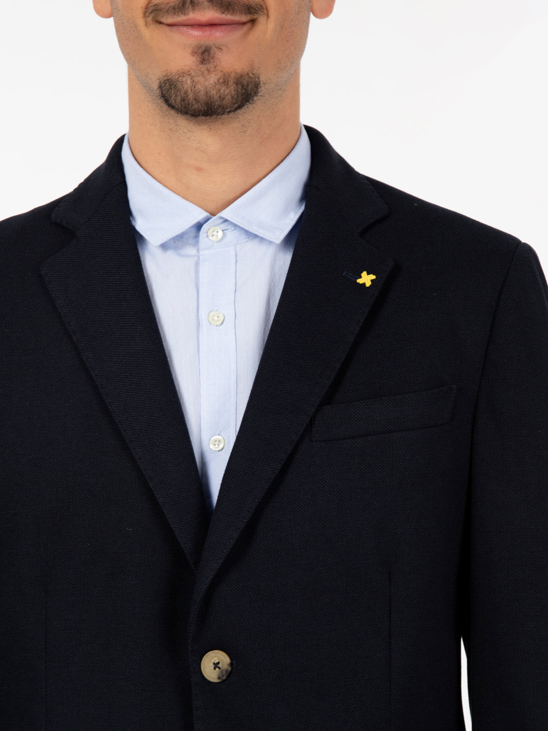 Blazer tessuto lavorato blu