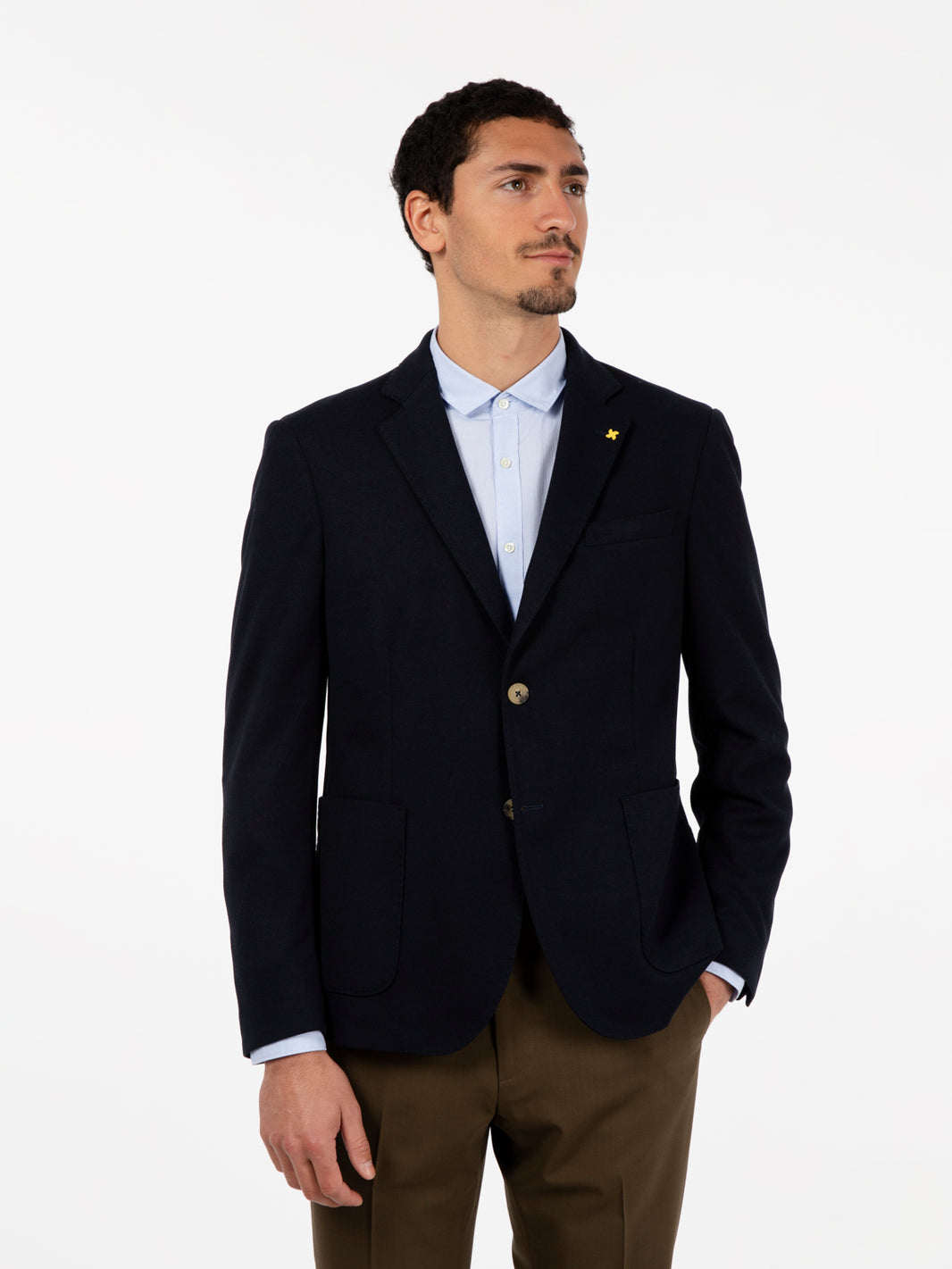 Blazer tessuto lavorato blu