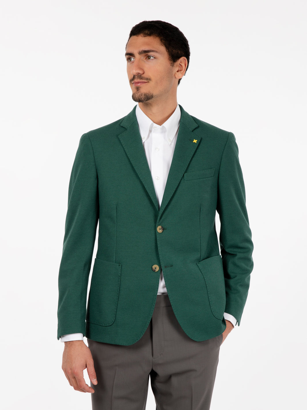 Blazer tessuto lavorato verde