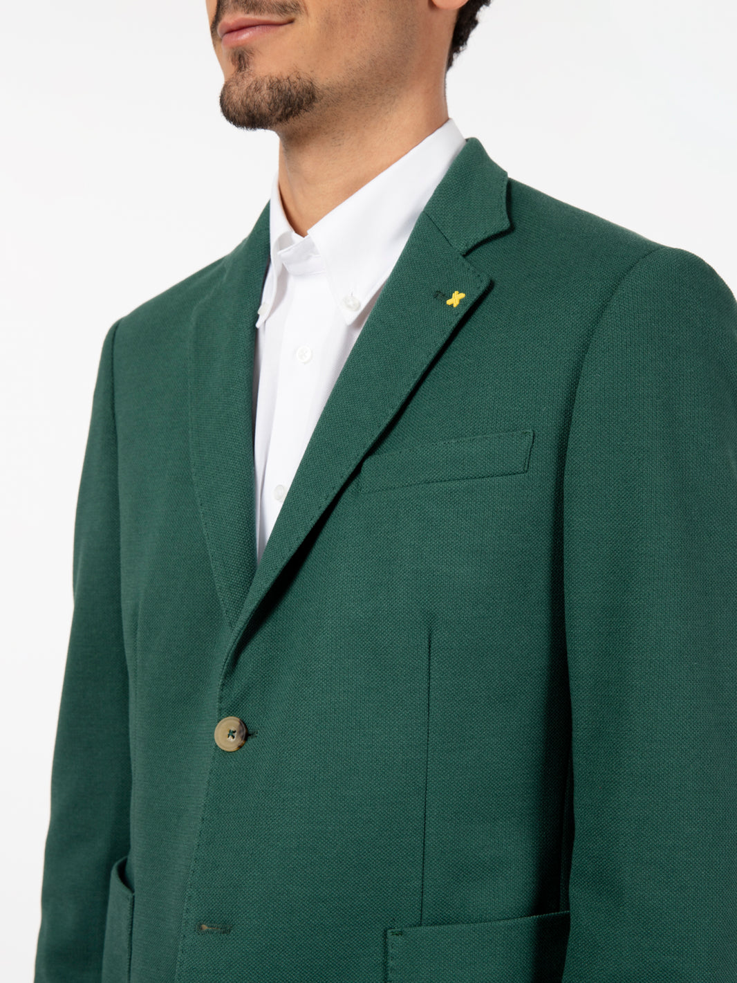 Blazer tessuto lavorato verde