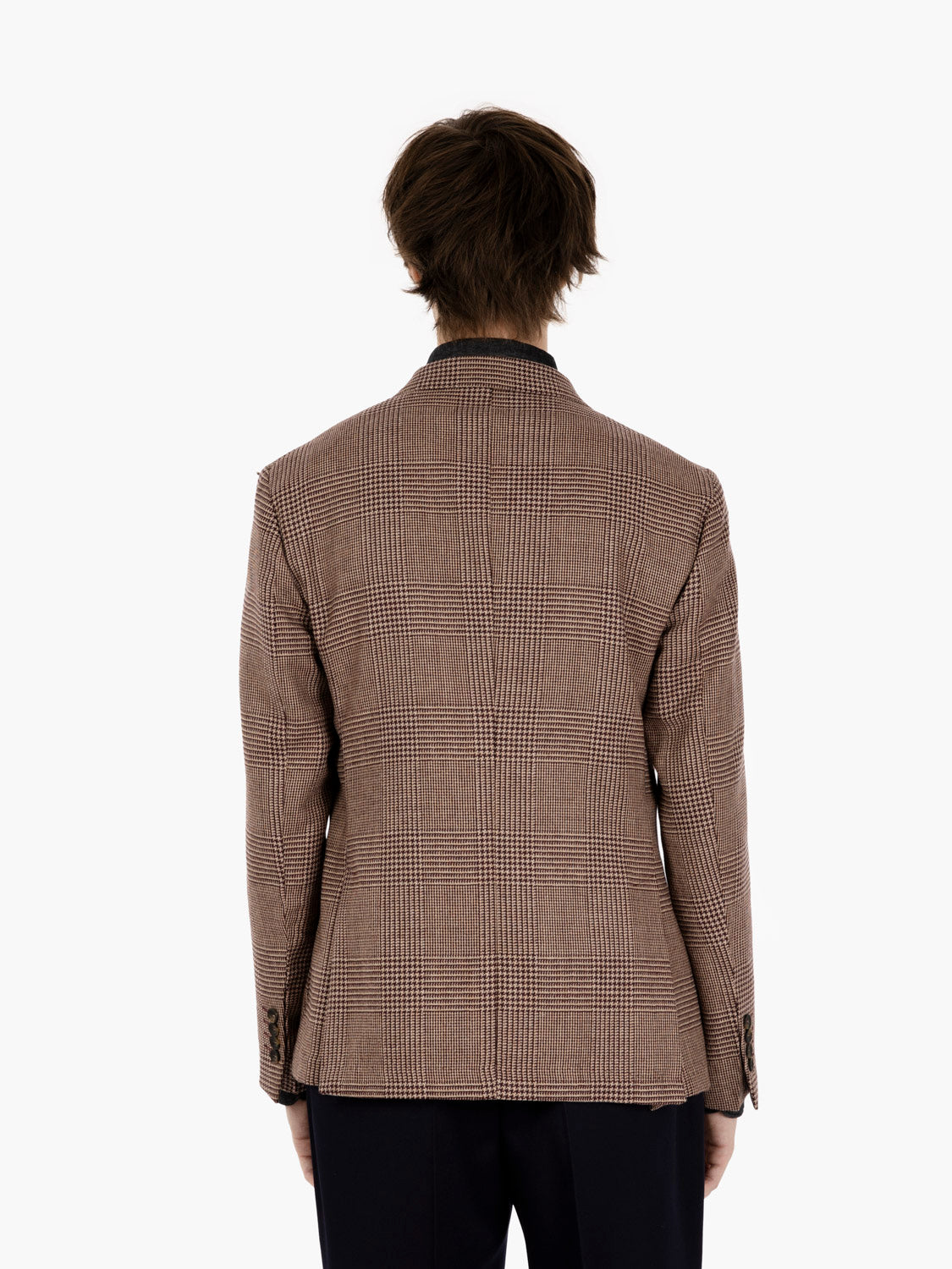 DARK BROWN/BEIGE DOUBLE-BREASTED JACKET G740-4404_08