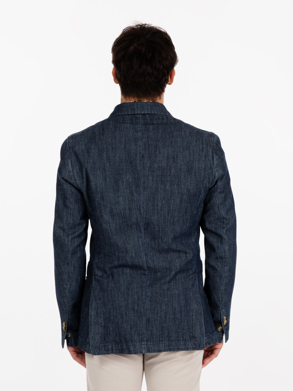 Giacca doppiopetto denim indigo