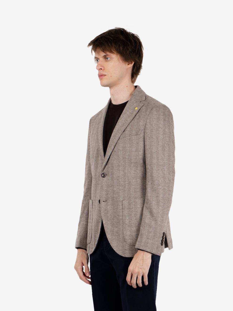 Giacca spinata beige / moro