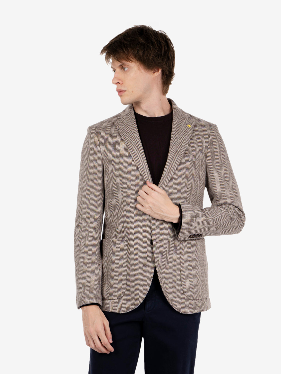 Giacca spinata beige / moro