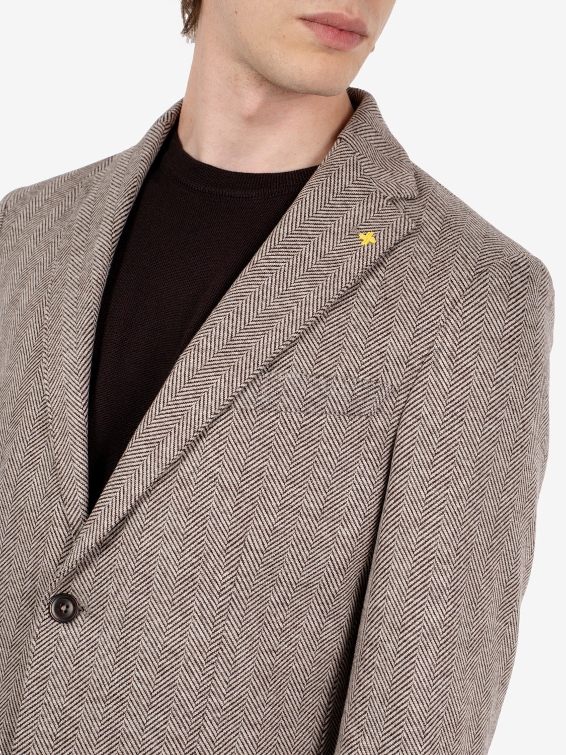 Giacca spinata beige / moro