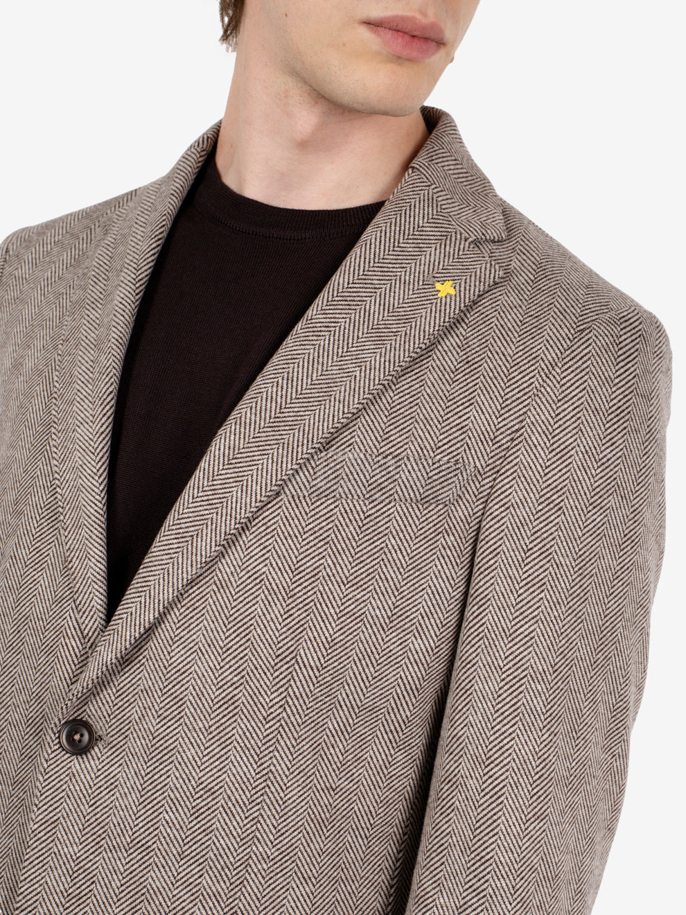 Giacca spinata beige / moro