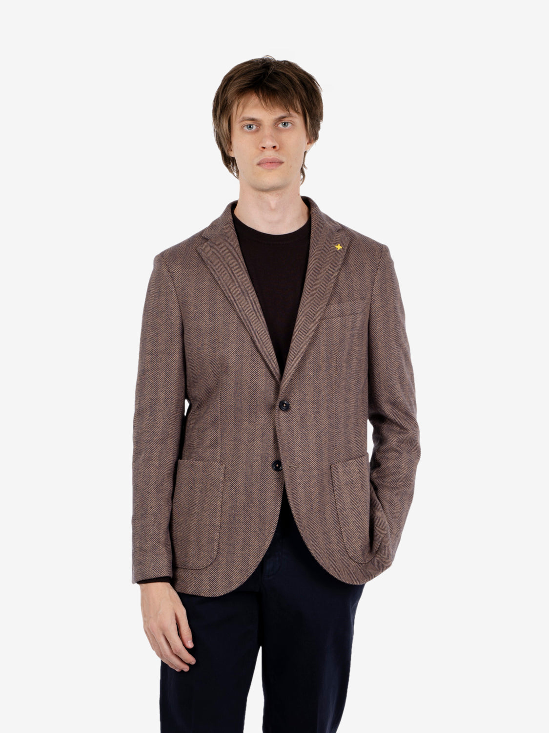 Brown / blue herringbone jacket