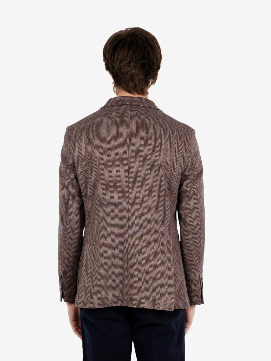 Brown / blue herringbone jacket