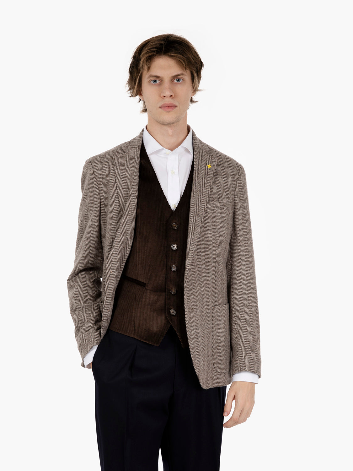 HAZELNUT HERRINGBONE JACKET GMAT-PP25_56