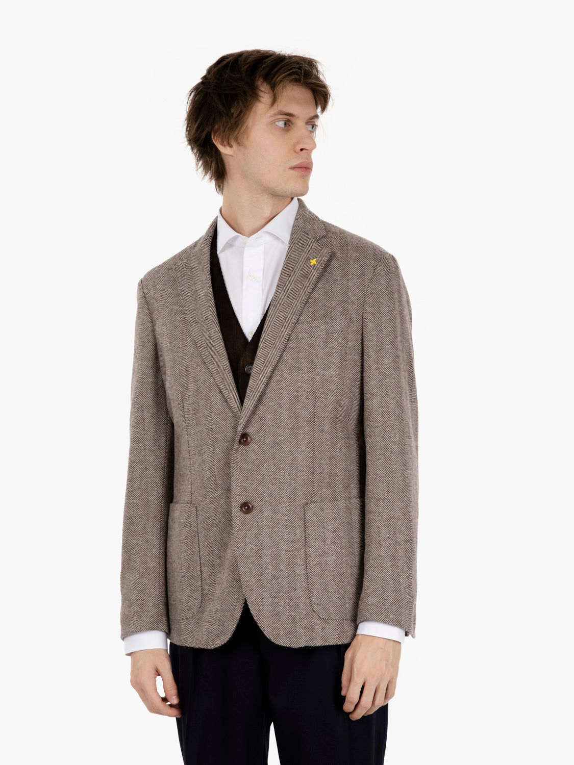 HAZELNUT HERRINGBONE JACKET GMAT-PP25_56