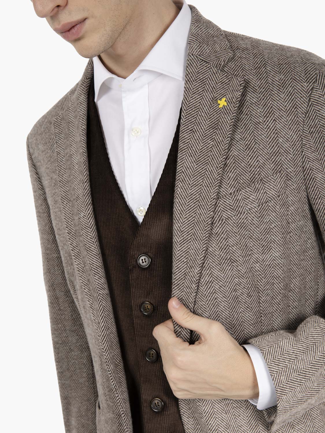 HAZELNUT HERRINGBONE JACKET GMAT-PP25_56