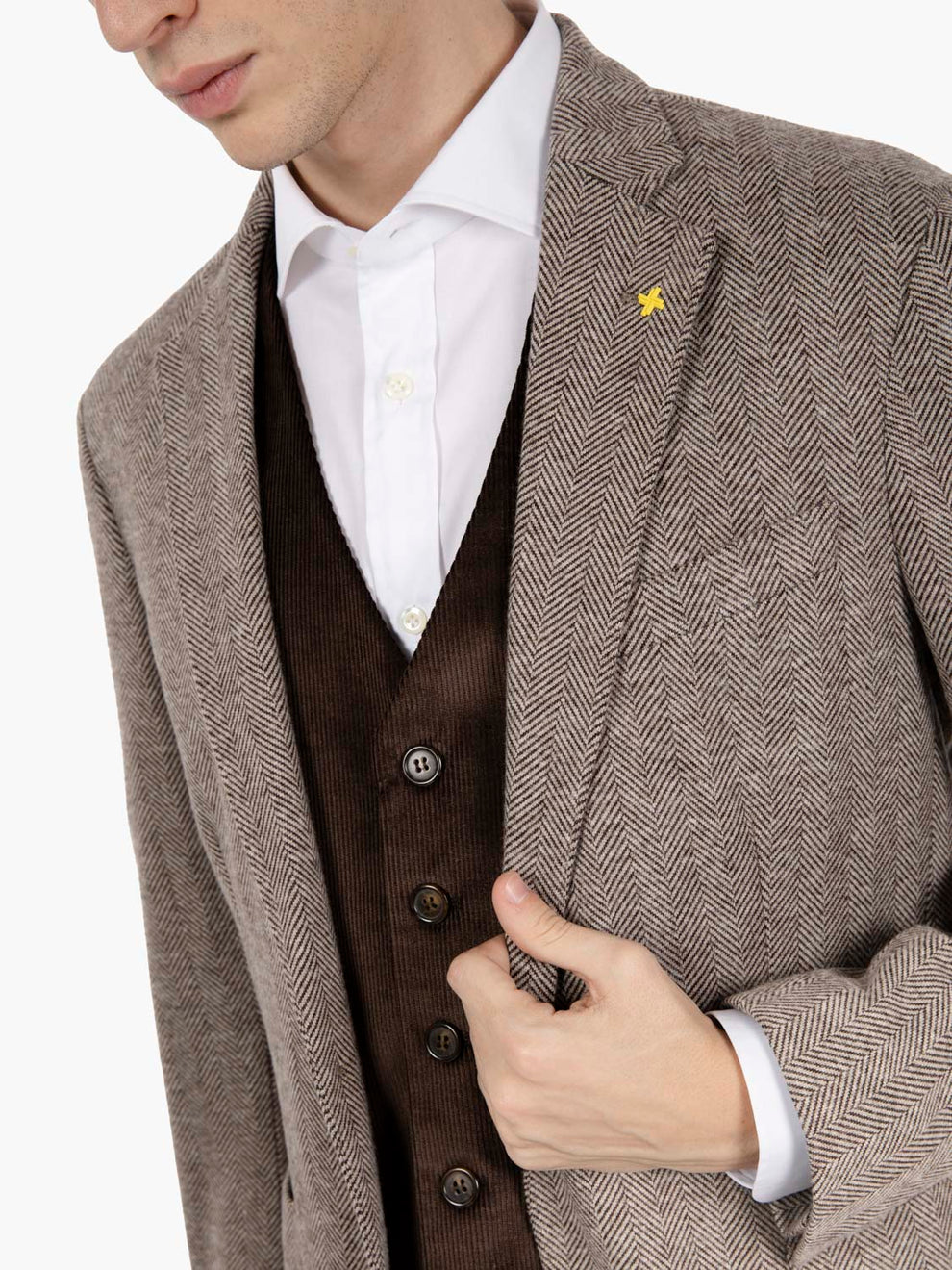 HAZELNUT HERRINGBONE JACKET GMAT-PP25_56