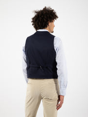 ALESSANDRO GILLES - Gilet slim fit blu scuro