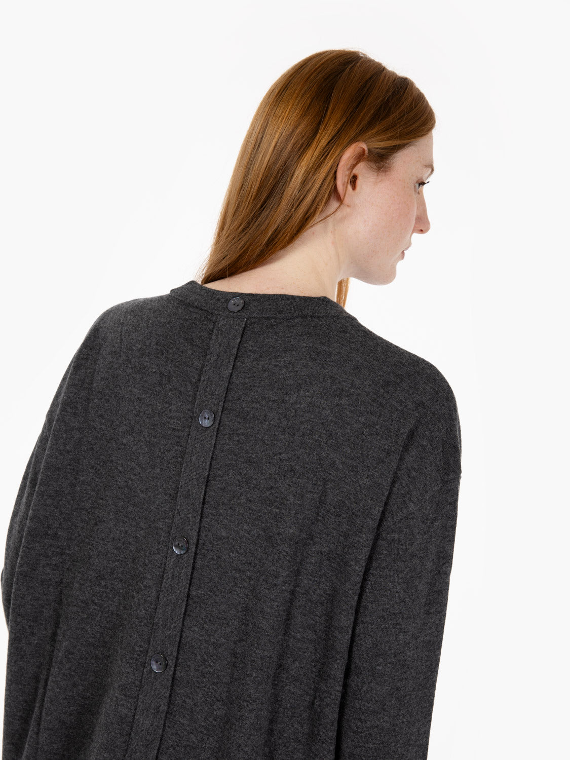 Melange grey knitted dress