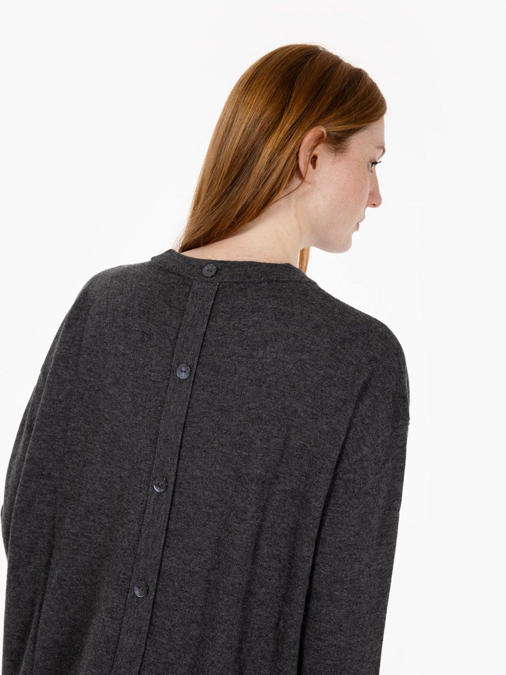 Melange grey knitted dress