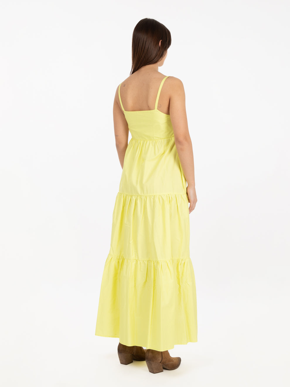 Abito lungo lime neon