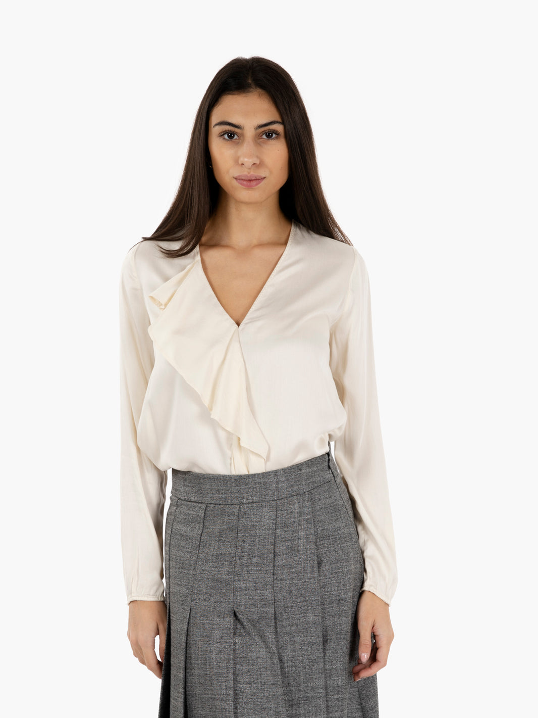 Butter ruffled blouse