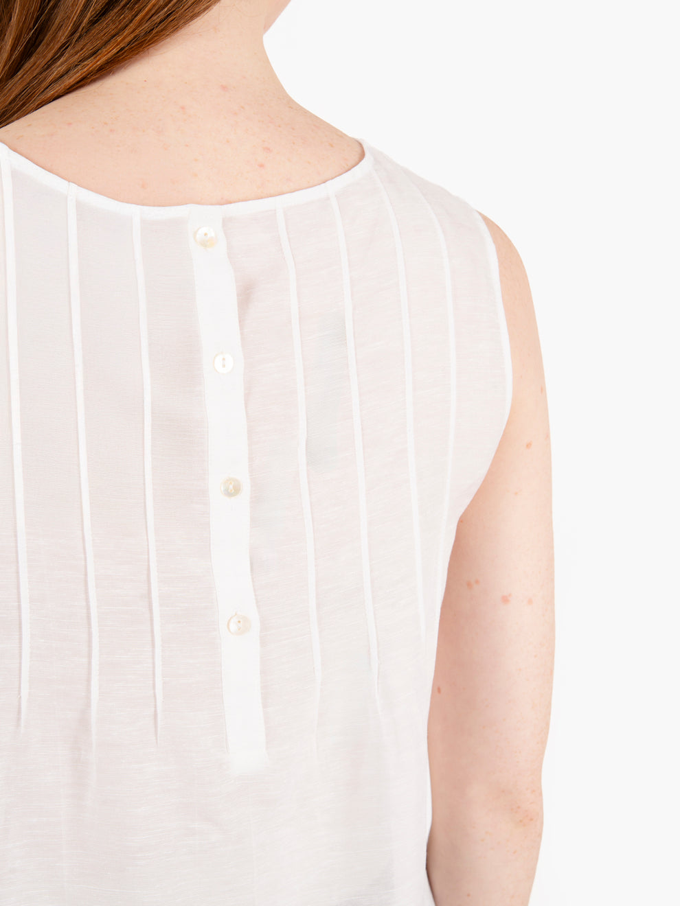 Blusa in lino e viscosa bianca