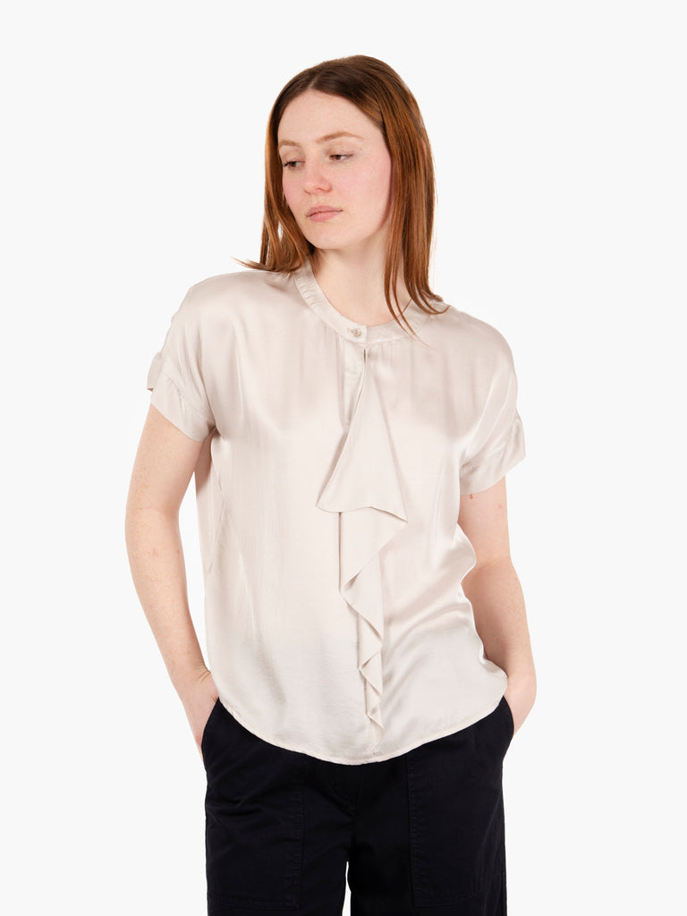 ALESSIA SANTI - Blusa in raso beige