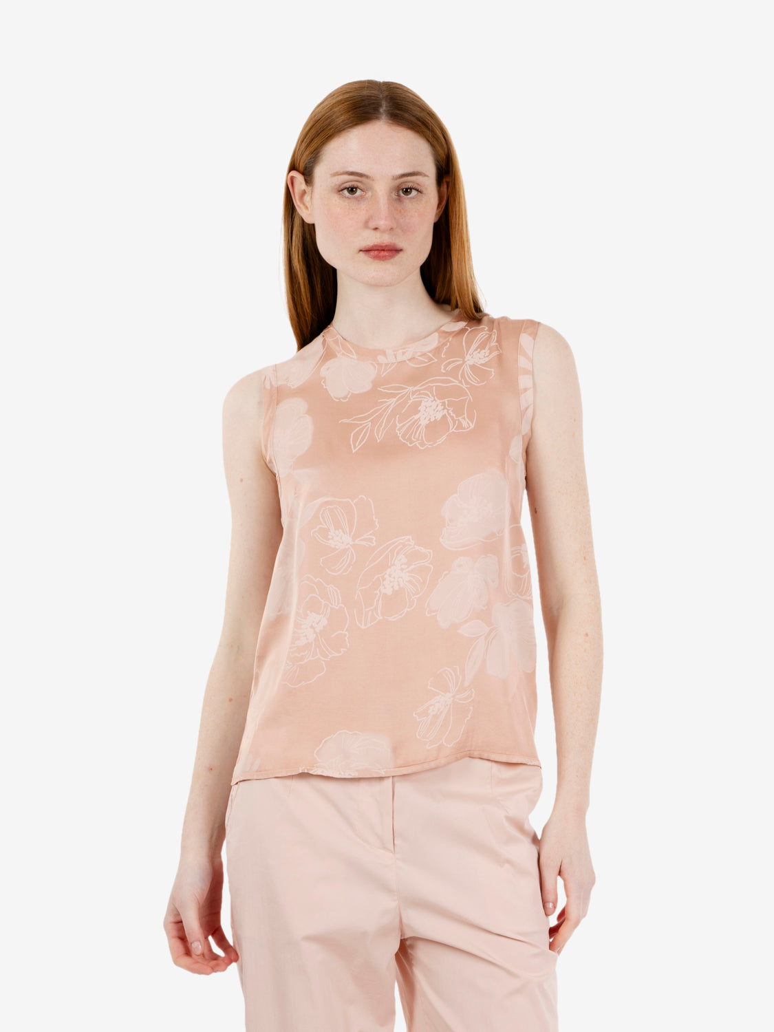Blusa Luna in seta rosa