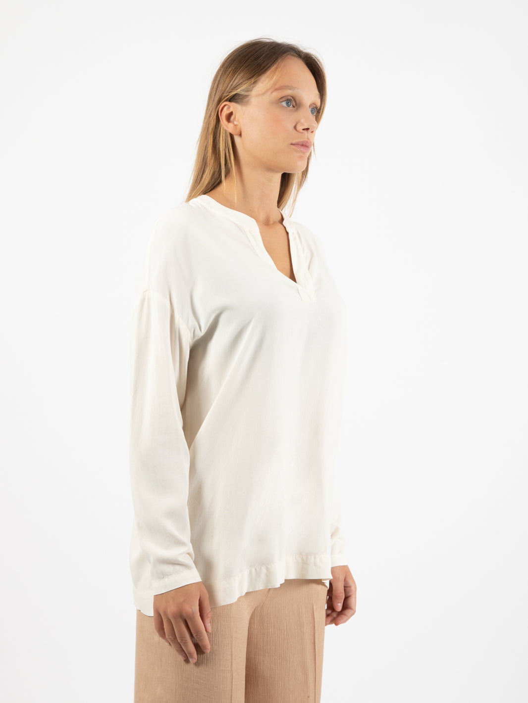 Blusa scollo a V burro