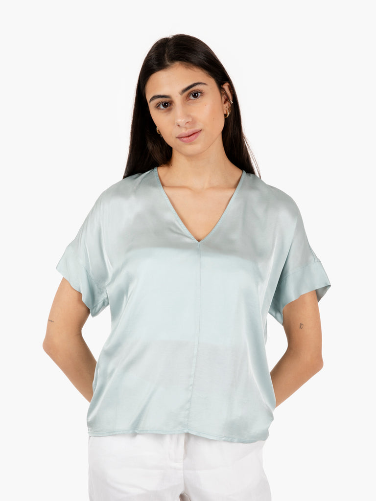 ALESSIA SANTI - Blusa scollo a V nuvola