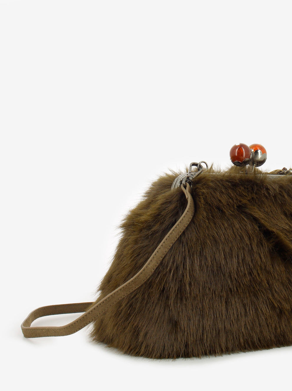 Borsa in pelliccia marrone