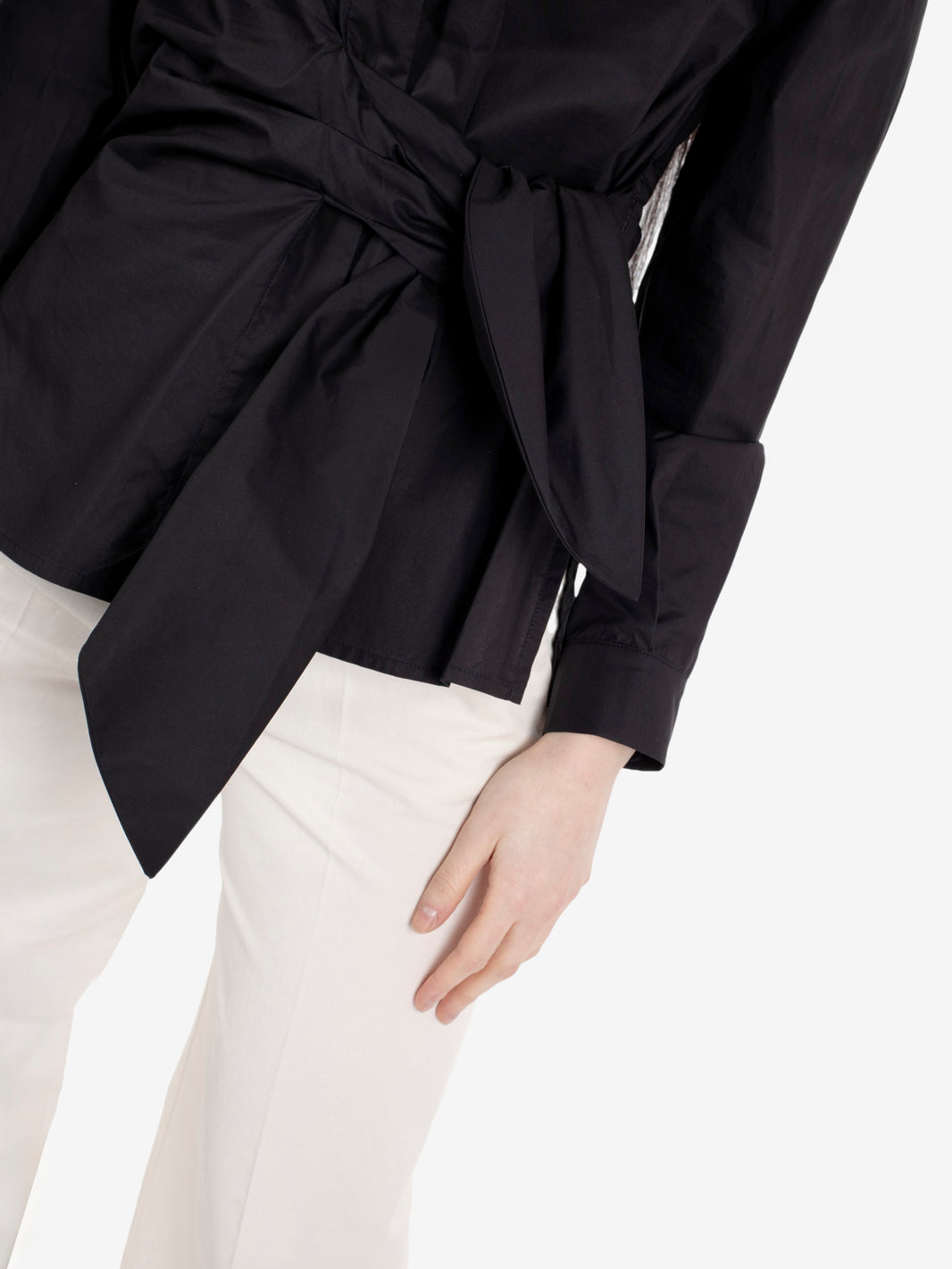 Black blouse with bow