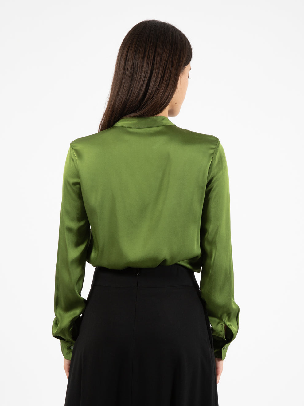 Camicia con rouches ginepro