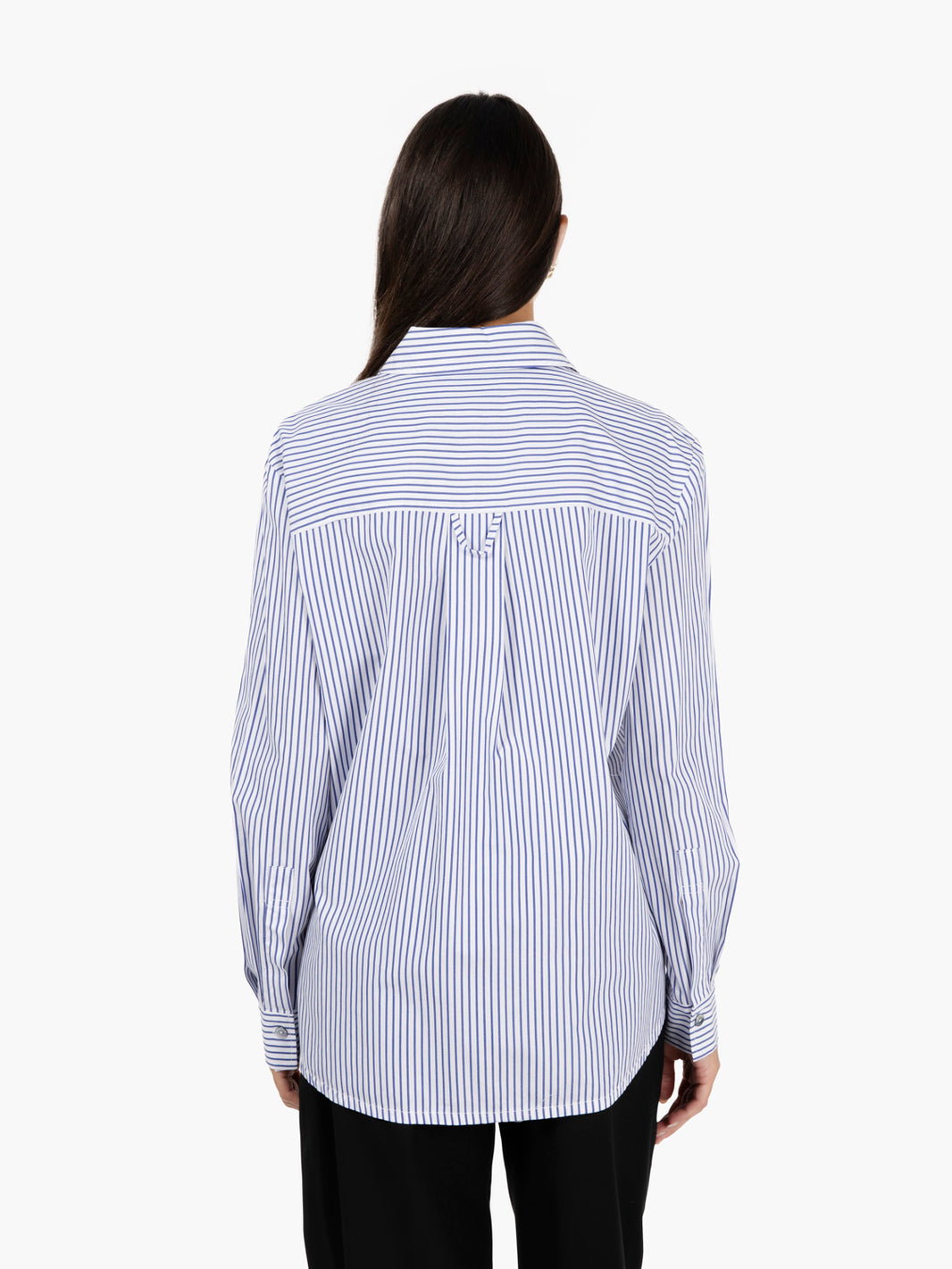 Camicia over a righe bianco / blu