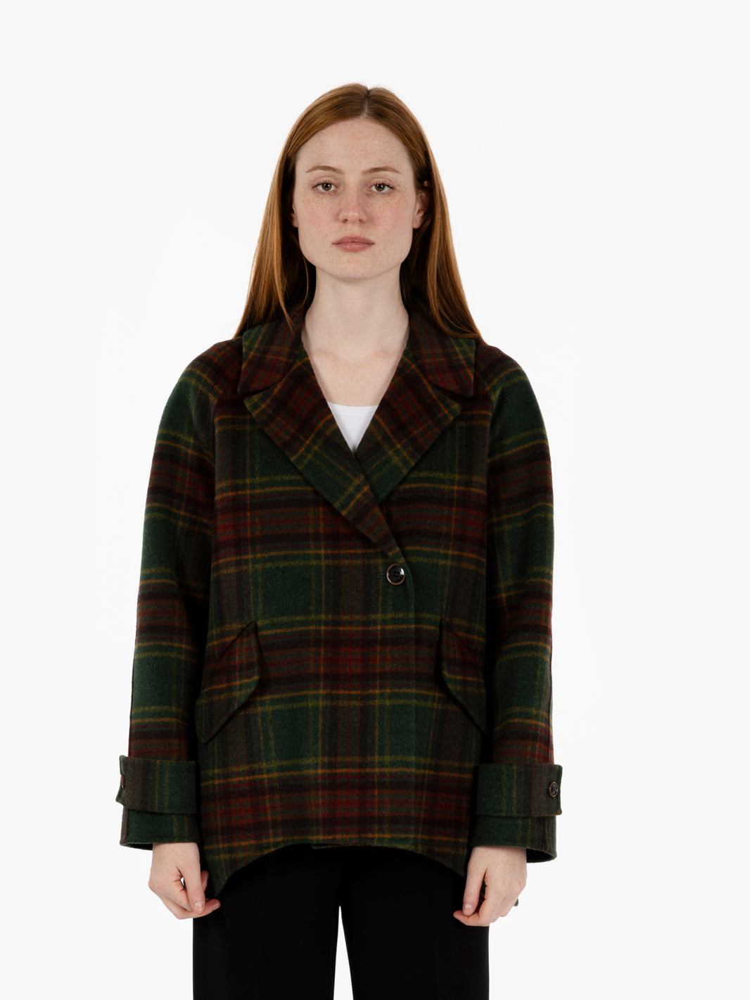 Green / orange short coat