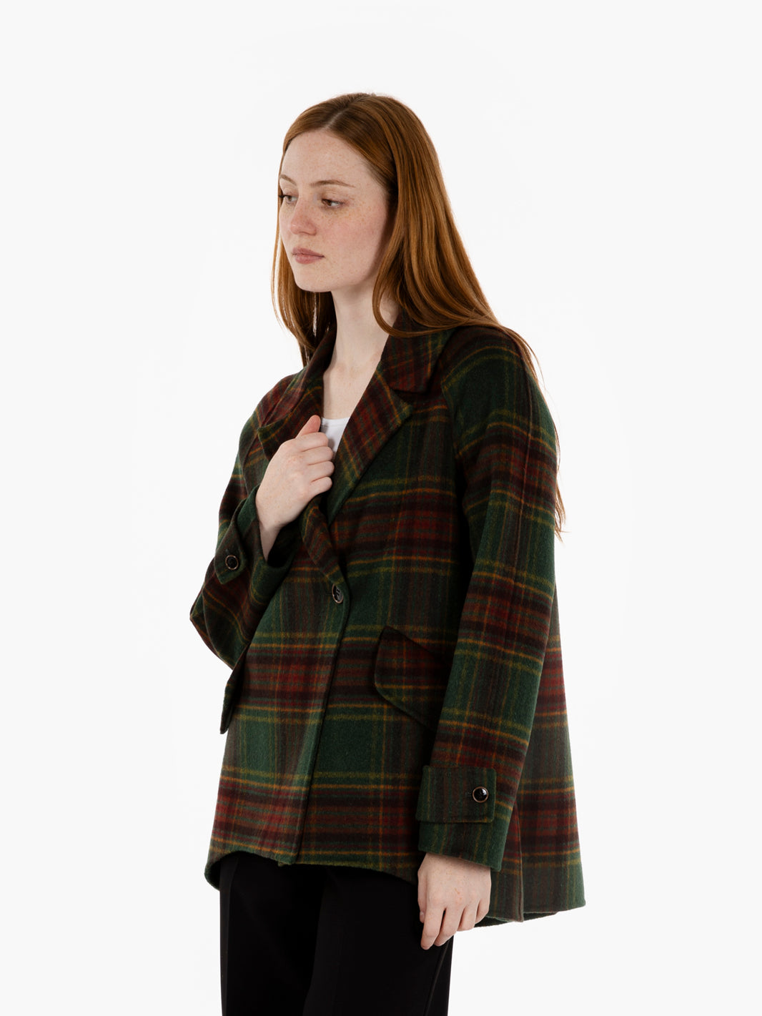 Green / orange short coat