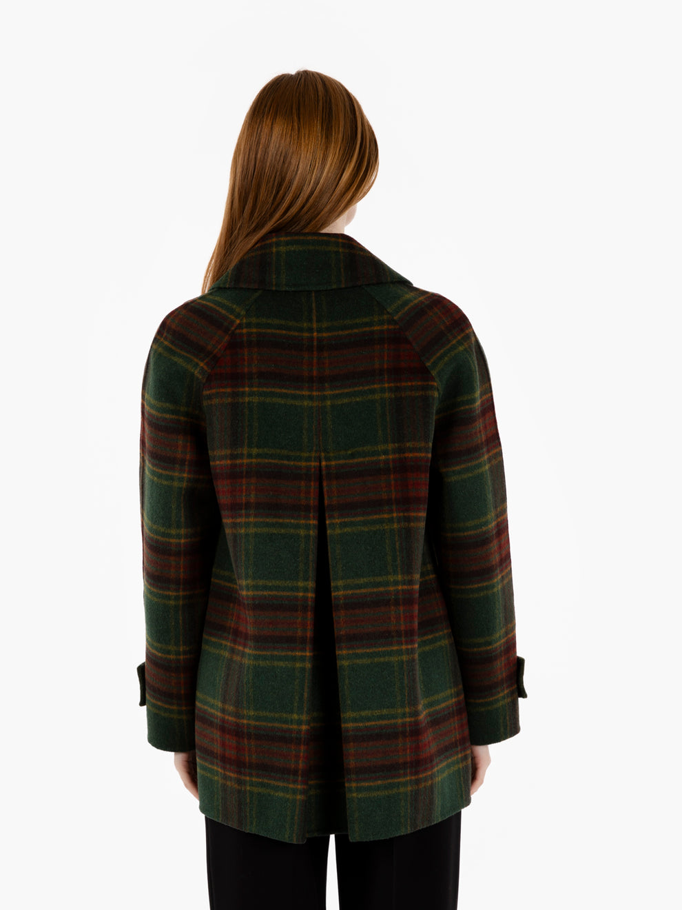 Green / orange short coat